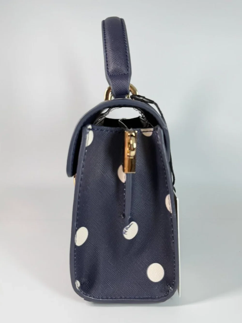 NWT Ted Baker Lili Top Handle Satchel Navy White Polka Dot Crossbody Bag